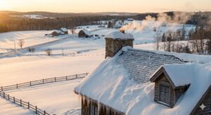 Rural Roof with snow.
