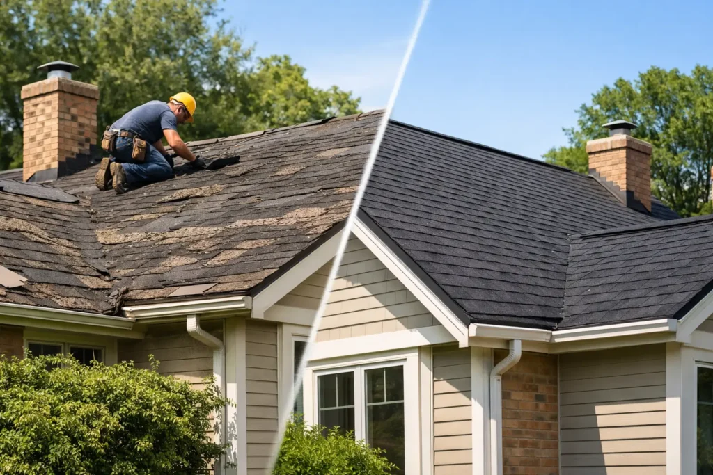 Roof Replacement Before and After Results