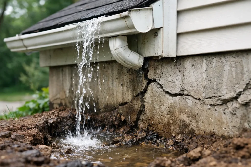 Can Gutters Cause Foundation Problems? Yes.